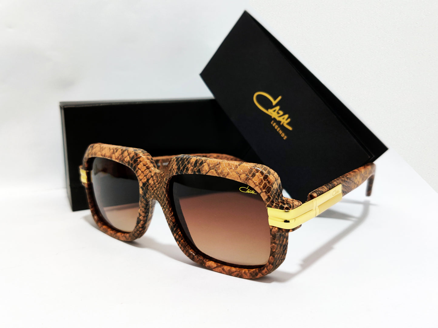 CazaI Sunglasses Brown Snake Skin Mod 607