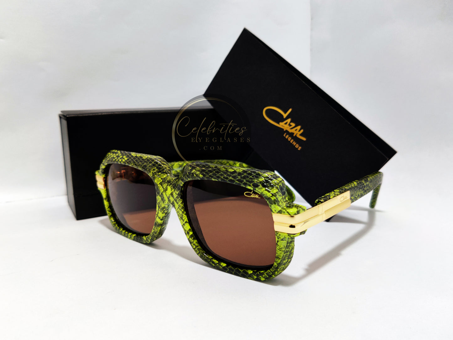 CazaI Sunglasses Green Snake Skin Mod 607